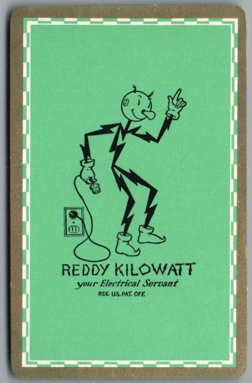 carte à jouer - LK8430 - 3# Reddy Kilowatt, Collections, Cartes à jouer, Jokers & Jeux des sept familles, Comme neuf, Carte(s) à jouer