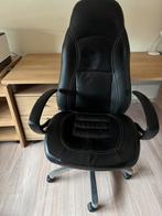 Luxe Ergonomische Directiestoel – Zwart Lederlook, Huis en Inrichting, Ophalen, Ergonomisch, Zo goed als nieuw, Zwart
