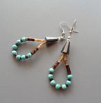 Boucles d'oreilles Navajo en turquoises et perles heishi, Bijoux, Sacs & Beauté, Boucles d'oreilles, Neuf, Enlèvement ou Envoi