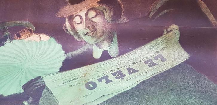 Affiche " Le Velo " - Misti ( Ferdinand Mifliez )., Antiek en Kunst, Kunst | Litho's en Zeefdrukken, Ophalen of Verzenden