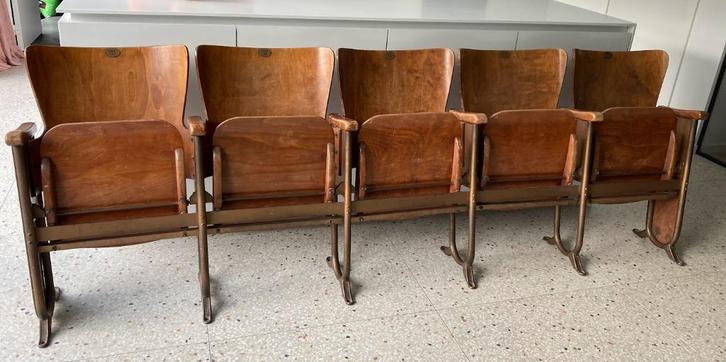 Theaterstoelen, Antiek en Kunst, Antiek | Meubels | Stoelen en Sofa's, Ophalen