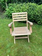 5 stoelen in teak + bijzettafeltje in teak voor 140€, Tuin en Terras, Tuinstoelen, Ophalen, Zo goed als nieuw
