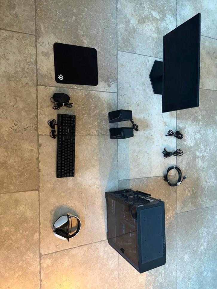 Volledige gaming setup, Computers en Software, Desktop Pc's, Zo goed als nieuw, SSD, 16 GB, Met videokaart, Met monitor, Gaming