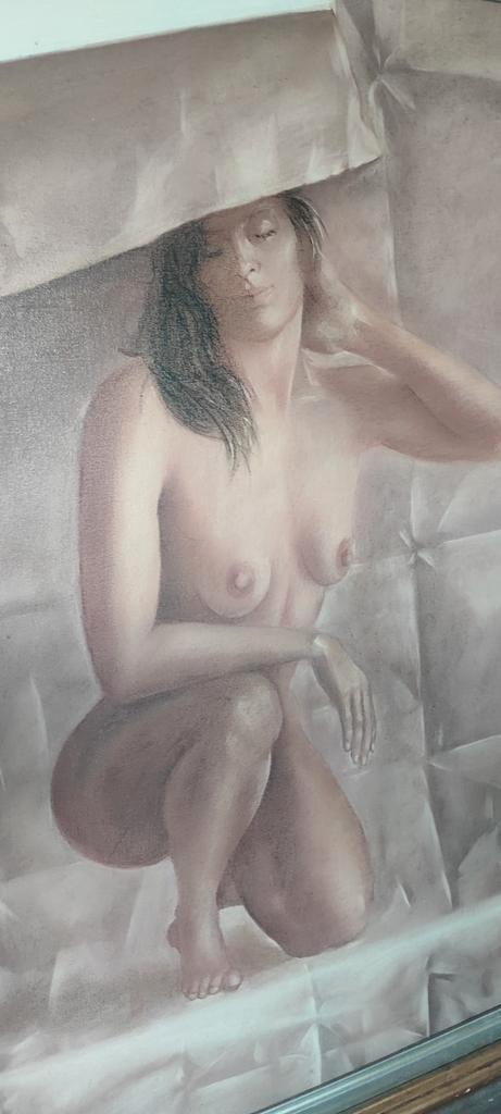 Belle peinture à l'huile sur panneau, femme nue, Antiquités & Art, Art | Peinture | Classique, Enlèvement ou Envoi