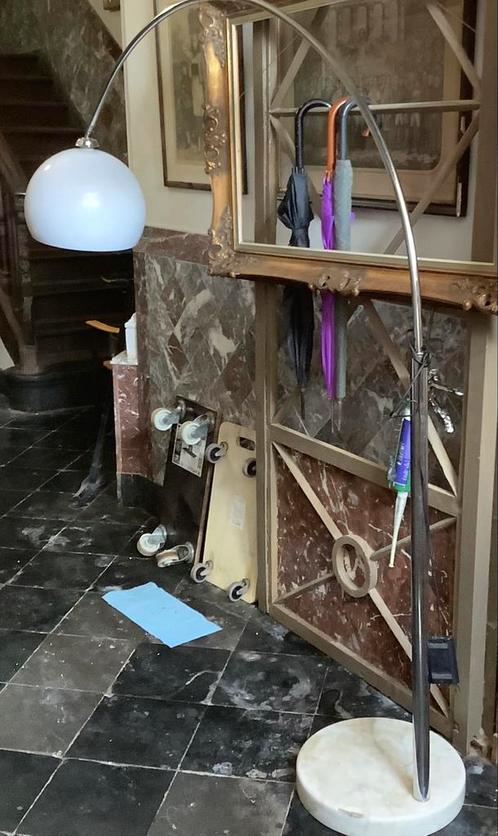 Vintage booglamp, Huis en Inrichting, Lampen | Vloerlampen, Gebruikt, Ophalen