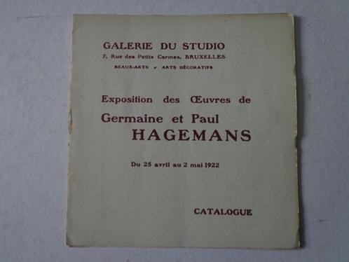 catalogus Germaine en Paul Hagemans uit 1922, Livres, Art & Culture | Arts plastiques, Utilisé, Peinture et dessin, Enlèvement ou Envoi