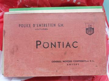 Pontiac police d'entretien onderhoudsboekje blanco