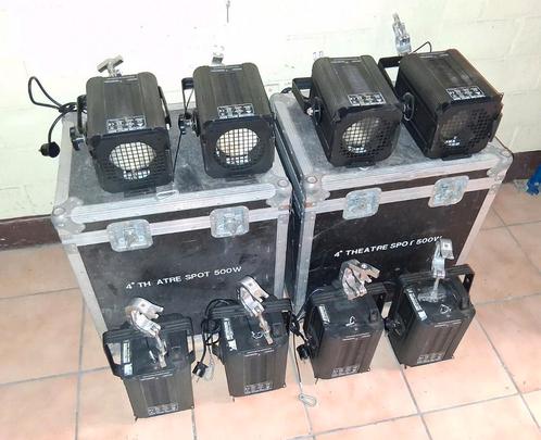 8 Theatre spot 500Watt + barndoors, lenzen, reserve lampen, Muziek en Instrumenten, Licht en Laser, Gebruikt, Licht, Ophalen