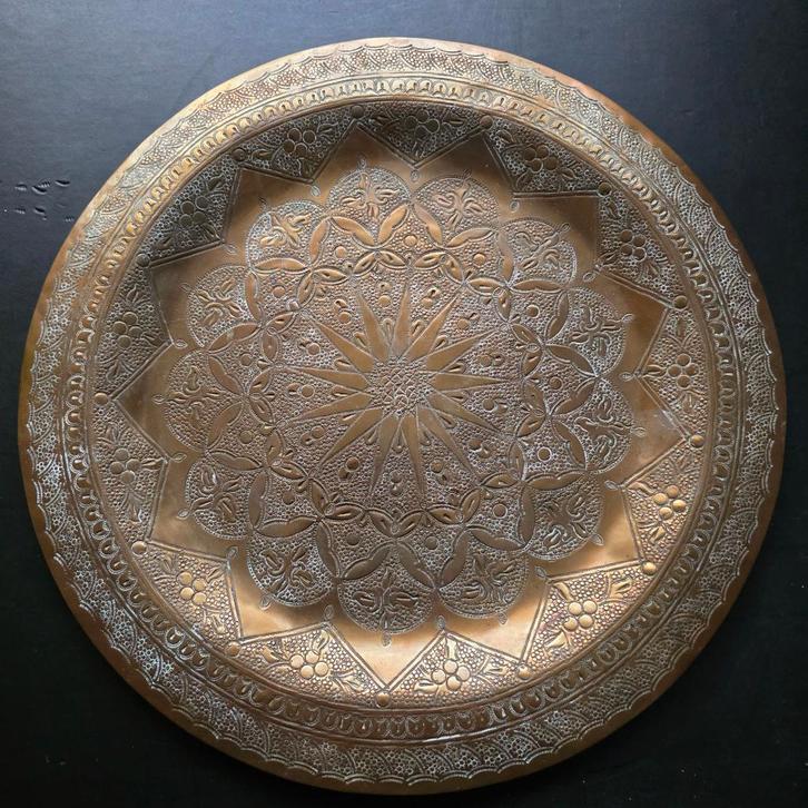 KOPEREN SCHAAL DIAMETER 35 CM, Antiquités & Art, Antiquités | Plateaux, Enlèvement ou Envoi