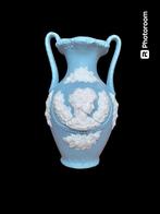 Faux Jasperware Vase with Roses, Antiek en Kunst, Antiek | Vazen, Ophalen