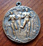 Onbekende sportmedaille met lopers, Ophalen of Verzenden, Brons