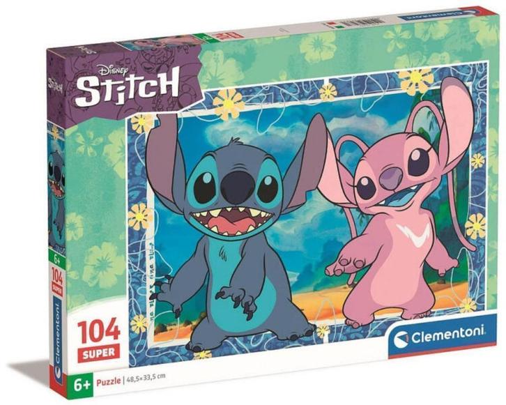 Stitch en Angel Puzzel - 104 stukjes - Clementoni Legpuzzel, Kinderen en Baby's, Speelgoed | Kinderpuzzels, Nieuw, 6 jaar of ouder