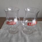 2 bierglazen  Slurfke  ( lot)., Enlèvement, Comme neuf, Verre ou Verres