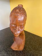 Afrikaans vintage handgemaakt houten buste, Antiek en Kunst, Kunst | Beelden en Houtsnijwerken, Ophalen