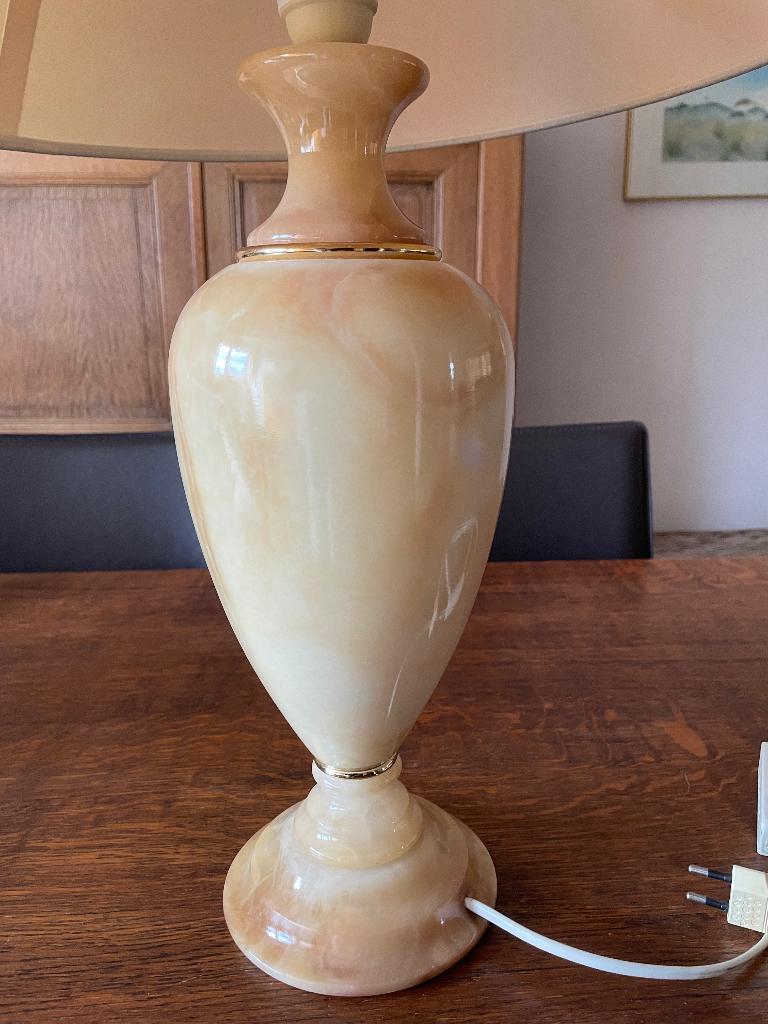 Marmeren tafellamp, Klassiek, Comme neuf, Enlèvement, Autres matériaux