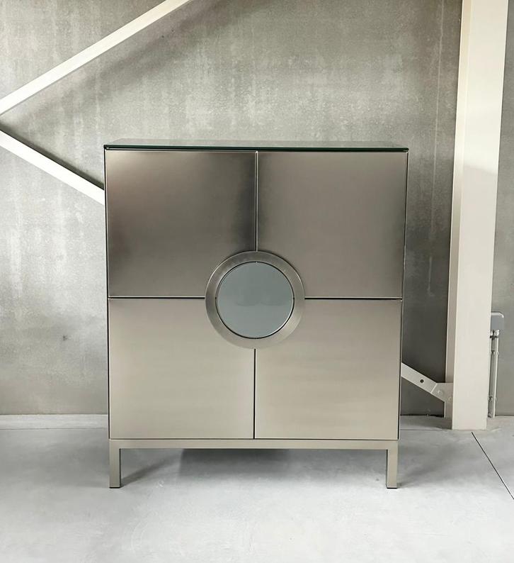 Belgo Chrom barmeubel 1980s, Huis en Inrichting, Kasten | Overige, Zo goed als nieuw, Ophalen