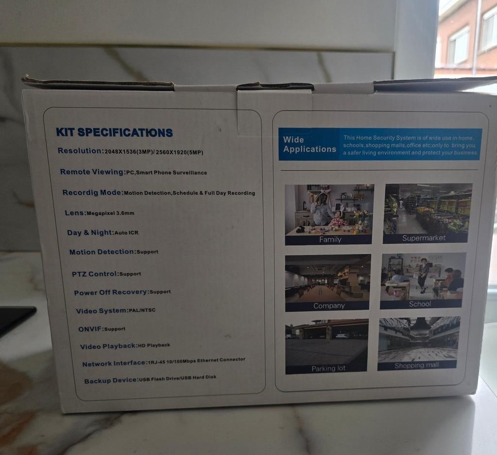 Camera bewakings set waterdicht 4 camera's  en recorder, Audio, Tv en Foto, Videobewaking, Ophalen