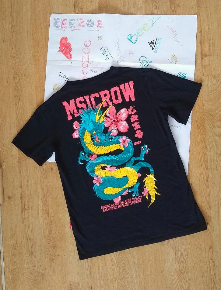 Pareoa Kice - Msicrow shirt, maatje L - zgan, Kleding | Heren, T-shirts, Zo goed als nieuw, Maat 52/54 (L), Zwart, Ophalen of Verzenden