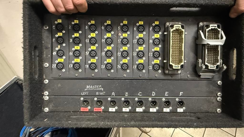 Prof Multisnake 24/4 + kabel, flightcase, extra kabels, Muziek en Instrumenten, Versterkers | Keyboard, Monitor en PA, Zo goed als nieuw