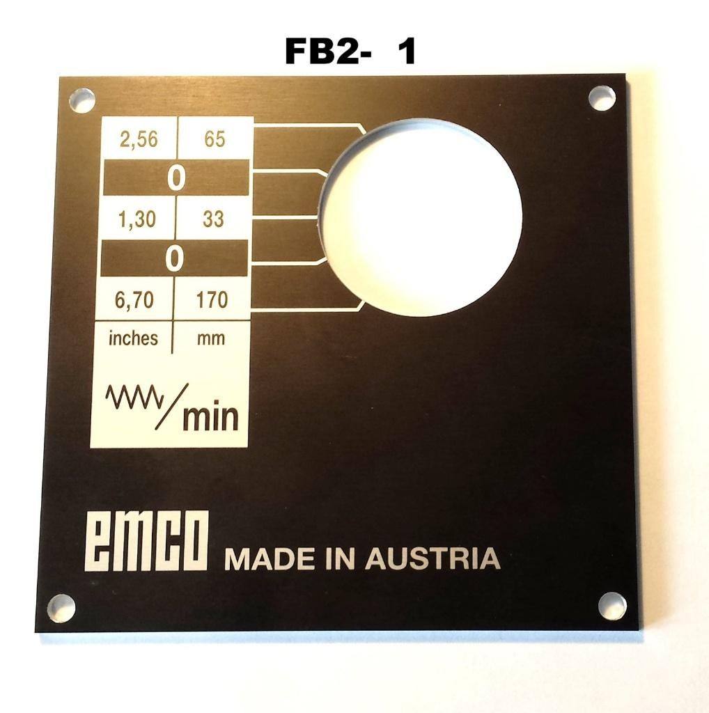Emco Machine Symboolplaatjes Nieuwe Reproductie , NL, Enlèvement ou Envoi, Neuf, Élément