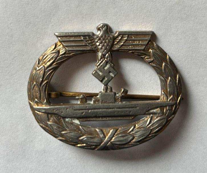 Duitse U-boot oorlogsinsigne WO II, Verzamelen, Militaria | Tweede Wereldoorlog, Marine, Embleem of Badge, Ophalen of Verzenden