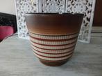 Vintage bloempot sgraffito terracotta Dumler & Breiden 22cm, Ophalen of Verzenden, Terracotta, Binnen