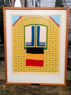 Willaert Joseph 1936-2014    “Huis met Belgische vlag ” 1982, Ophalen