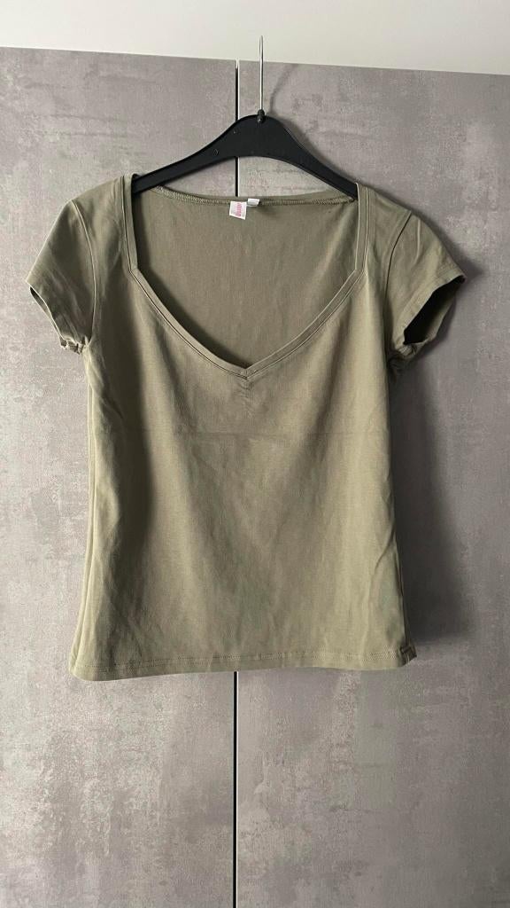 WONDERS kaki korte BLOUSE M, WONDERS, Ophalen of Verzenden, Zo goed als nieuw, Groen