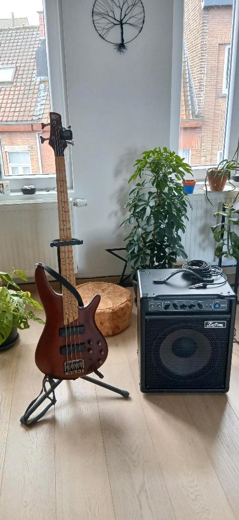 Basse Electrique Ibanez + Ampli Kustom, Musique & Instruments, Instruments à corde | Guitares | Basses, Comme neuf, Électrique