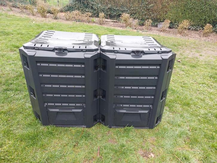 Dubbele compostbak 800l, Tuin en Terras, Aarde en Mest, Compostbak, Ophalen