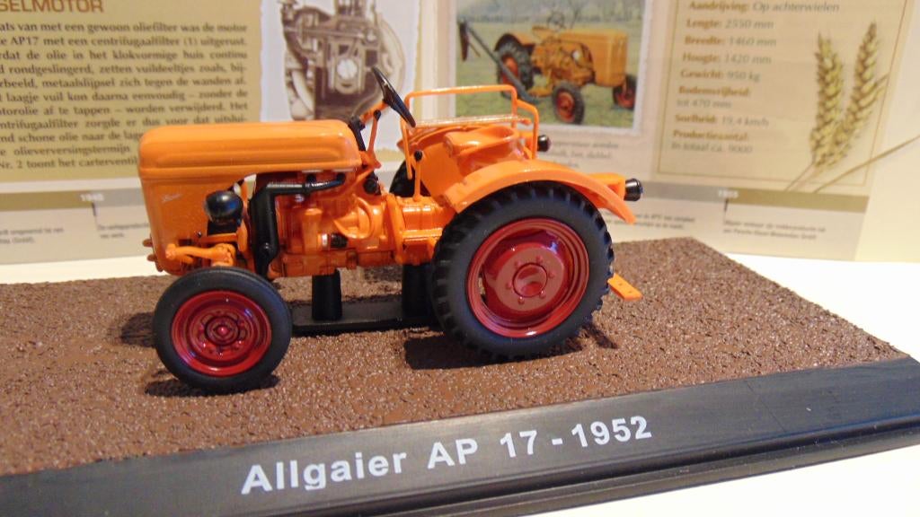 Modèle Tractor Allgaier AP 17 - 1952 - 1/32, Enlèvement ou Envoi, Comme neuf, Tracteur et Agriculture, Autres marques