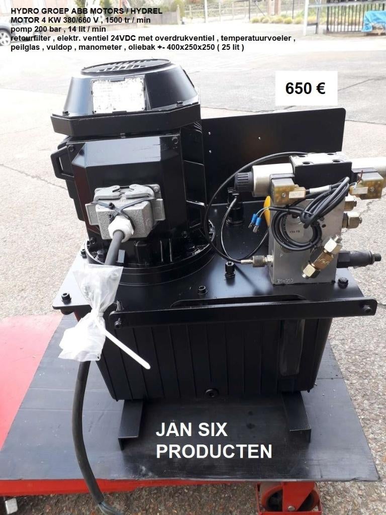 HYDRAULISCHE GROEP ABB / HYDREL POMP : 200 BAR , 9.6 CC, Ophalen, Zo goed als nieuw