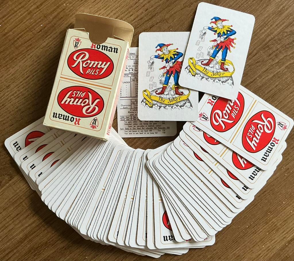 Kaartspel ROMY PILS/ROMAN, Ophalen of Verzenden, Zo goed als nieuw, Speelkaart(en)