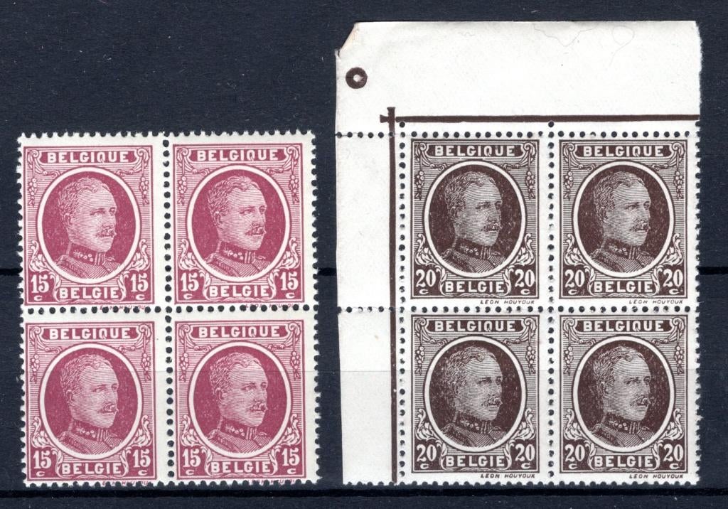 195/196 MNH 1922 - S.M. le Roi Albert (14 pièces), Enlèvement ou Envoi, Non oblitéré, Neuf