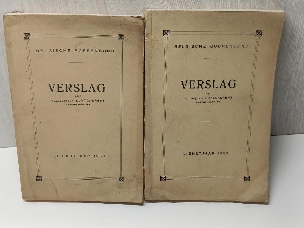 Belgische boerenbond verslag 1932 1933 Luytgaerens, Ophalen of Verzenden, Gelezen
