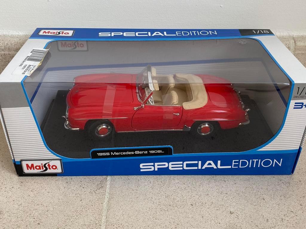 Maisto Mercedes-Benz 190SL, Hobby en Vrije tijd, Ophalen of Verzenden, Zo goed als nieuw, Auto, Maisto