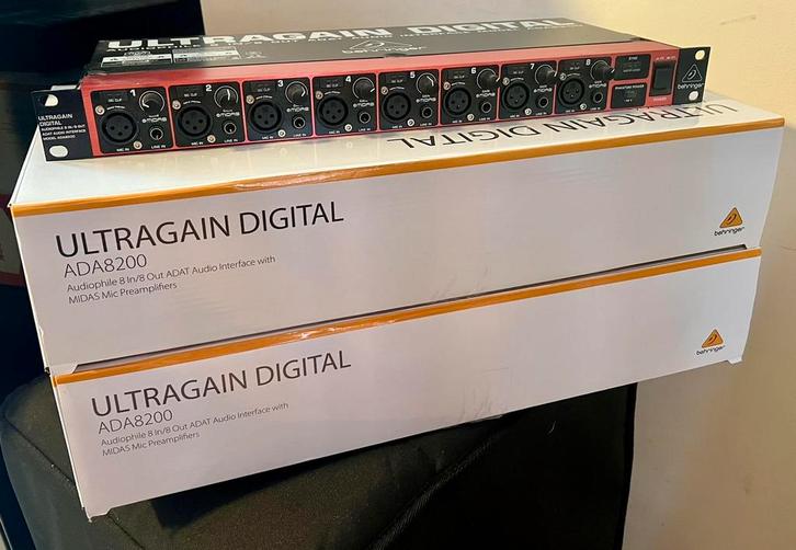 Pack studio ADAT : 2x Behringer ADA8200 + 2x Neutrik NYS L1, Musique & Instruments, Musiques & Instruments Autre, Comme neuf, Enlèvement ou Envoi