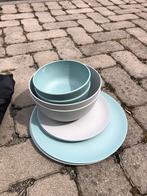 Set borden en kommetjes kamperen point virgule, Caravans en Kamperen, Ophalen, Zo goed als nieuw