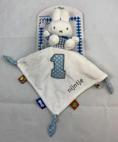 Miffy Knuffeldoekje Nijntje Blauw Wit Tiamo Baby Nieuw, Kinderen en Baby's, Speelgoed | Knuffels en Pluche, Zo goed als nieuw
