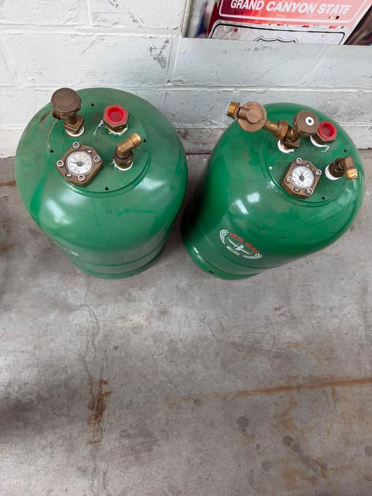 2 x hervulbare lpg flessen, Caravans en Kamperen, Mobilhomes, Bedrijf, LPG, Ophalen of Verzenden