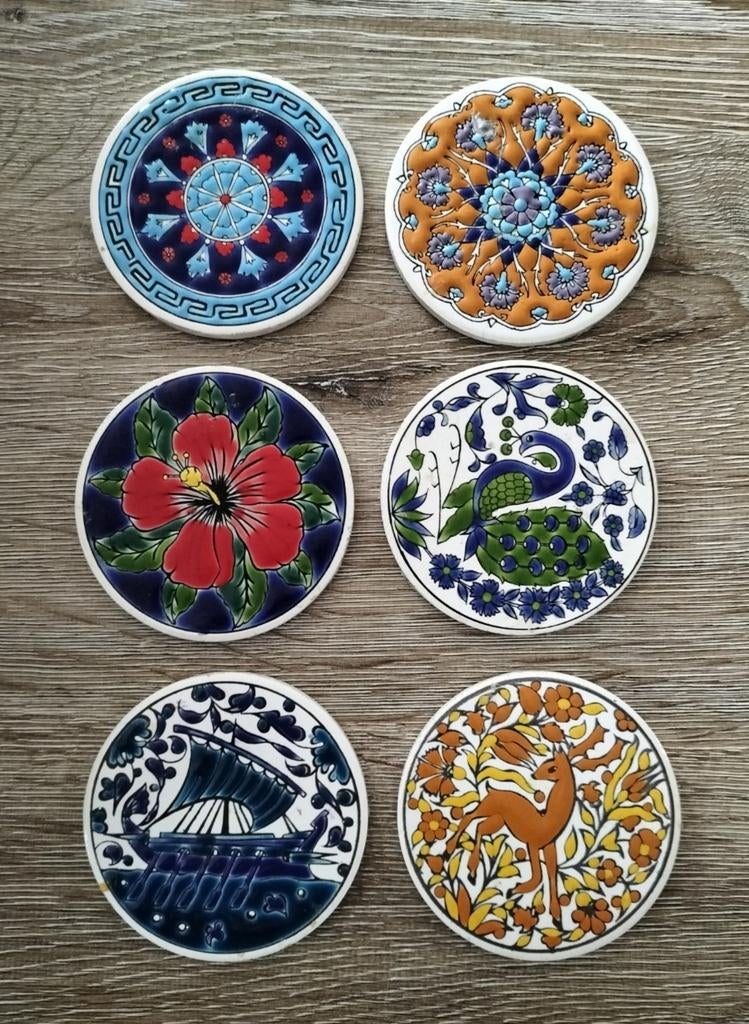 Sous-verres vintage 6 pièces, Enlèvement ou Envoi