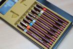 rOtring 2000 Isograph tekenpennen 8 lijndiktes uit 1970-80., Overige merken, Pennenset, Met doosje, Ophalen of Verzenden