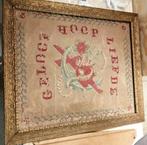 antiek merklap 'geloof, hoop en liefde', Ophalen