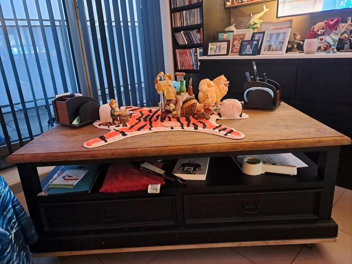 Salontafel zwart, Huis en Inrichting, Tafels | Salontafels, Eikenhout, Ophalen