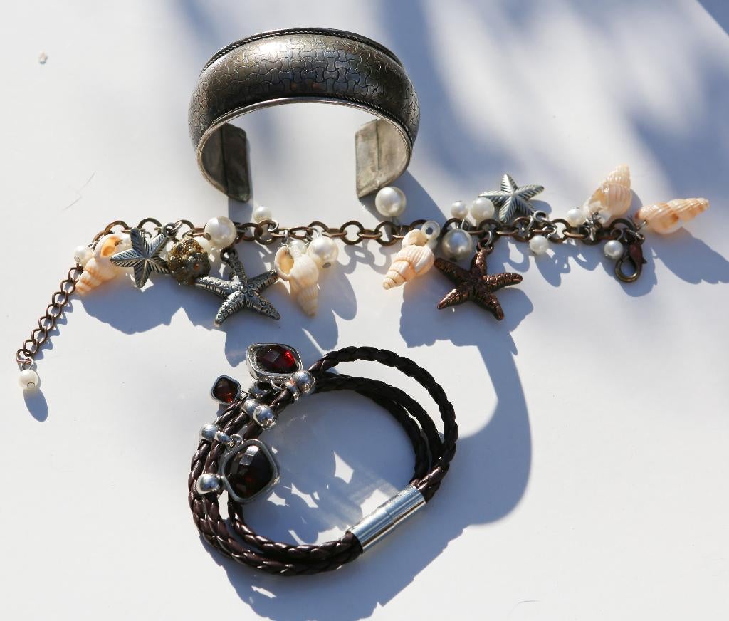 Lot de 3 magnifiques bracelets, Enlèvement ou Envoi, Comme neuf, Autres matériaux