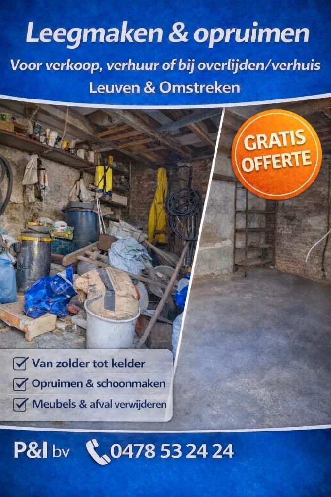Woning opruimen & leegmaken in Leuven? Wij regelen het!, Immo, Maison recherche