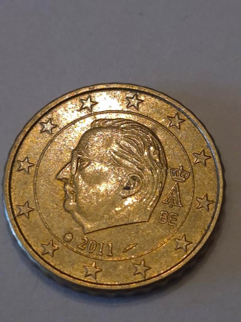 10 centiem 2011 met misslag op het haar bij Albert 2, Postzegels en Munten, Ophalen, België, 10 cent, Losse munt