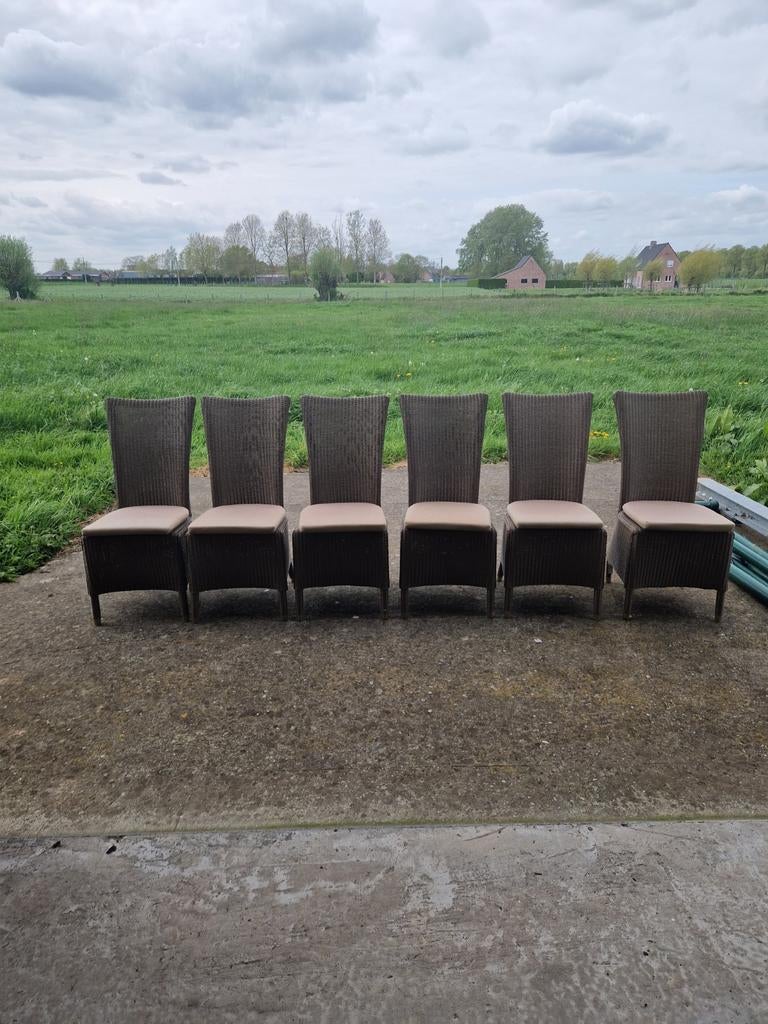 6 chaises en rotin, Jardin & Terrasse, Enlèvement