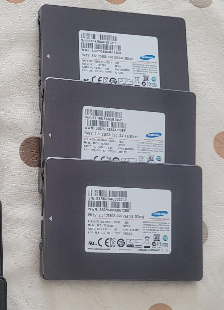 3 X Samsung SSD, Enlèvement, SSD