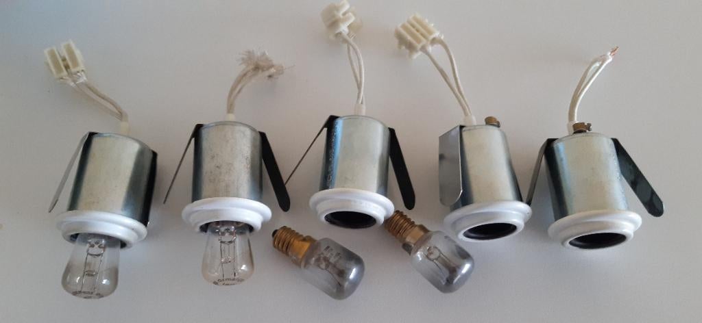 5  spotjes, Huis en Inrichting, Lampen | Spots, Ophalen, Gebruikt, Metaal of Aluminium, Inbouw